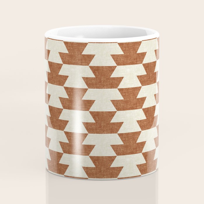 boho geometric aztec in ginger Coffee Mug Gallery Image 4