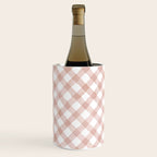 Hand Painted Pink Festive Gingham Theme Wine Chiller Gallery Image 2