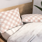 Hand Painted Pink Festive Gingham Theme Pillow Sham Gallery Image 2