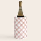 Hand Painted Pink Festive Gingham Theme Wine Chiller Gallery Image 3