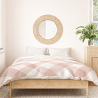 Hand Painted Pink Festive Gingham Theme Duvet Cover Gallery Image 3