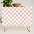 Hand Painted Pink Festive Gingham Theme Credenza Gallery Image 1
