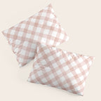Hand Painted Pink Festive Gingham Theme Pillow Sham Gallery Image 3