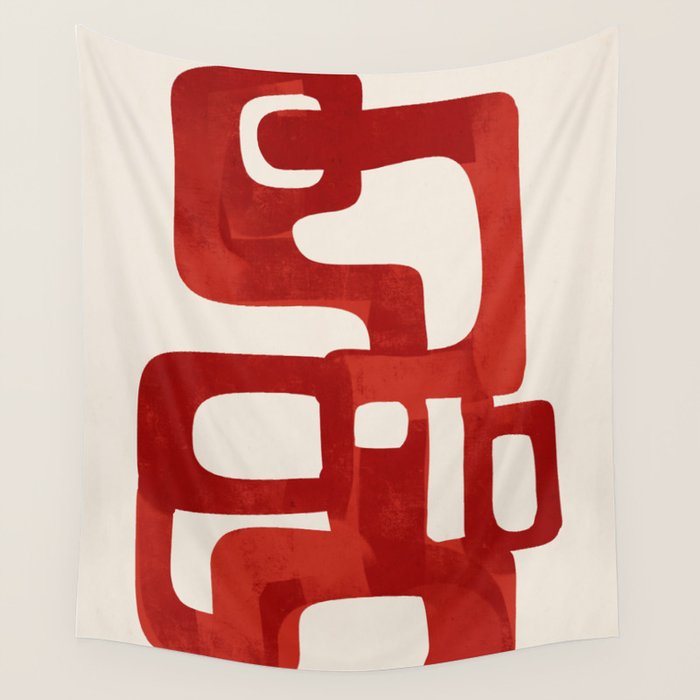 Modern Abstract Shapes 47 Wall Tapestry Gallery Image 4