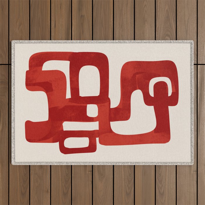 Modern Abstract Shapes 47 Outdoor Rug Gallery Image 1