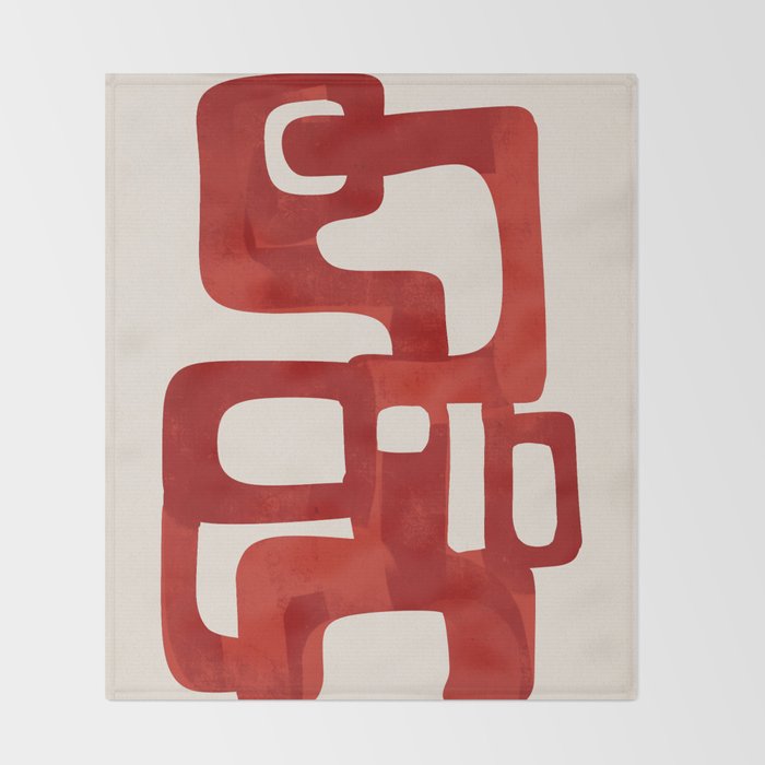 Modern Abstract Shapes 47 Throw Blanket Gallery Image 2