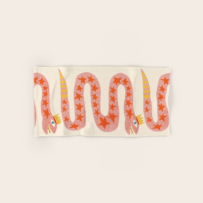 Abstraction_LITTLE_KING_COBRA_SNAKE_CUTE_ADORABLE_POP_ART_0916A Bath Towel Gallery Image 1