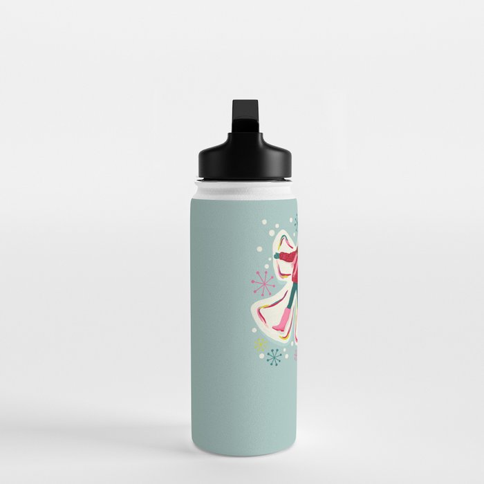 Winter Snow Angel Fun Water Bottle Gallery Image 3