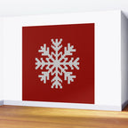 Classic Red Christmas white snowflake knit Wall Mural Gallery Image 2