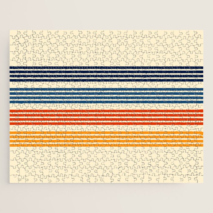 Kenshin - Classic Old School Retro Stripes Jigsaw Puzzle Gallery Image 1