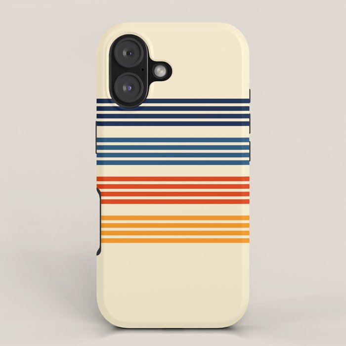 Kenshin - Classic Old School Retro Stripes iPhone Case Gallery Image 1