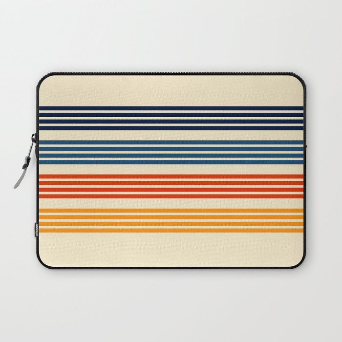 Kenshin - Classic Old School Retro Stripes Laptop Sleeve Gallery Image 1