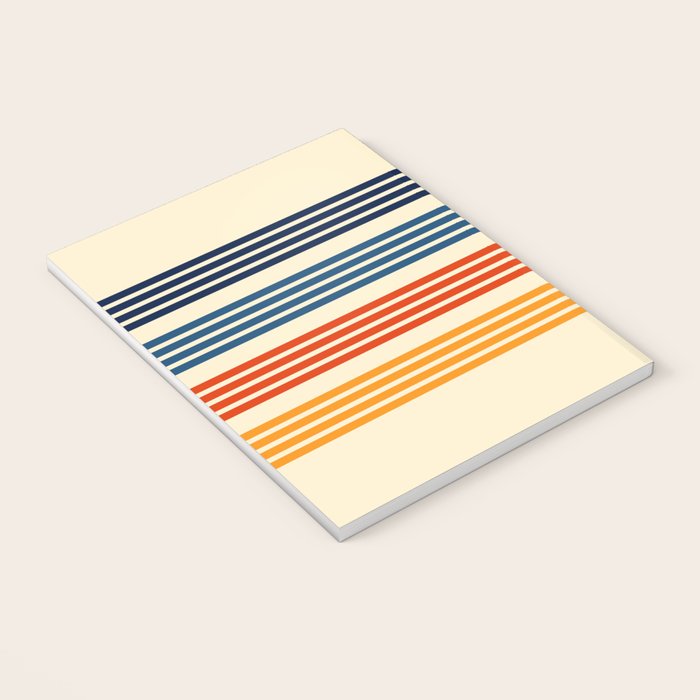 Kenshin - Classic Old School Retro Stripes Notebook Gallery Image 3