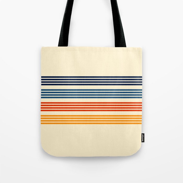 Kenshin - Classic Old School Retro Stripes Tote Bag Gallery Image 1