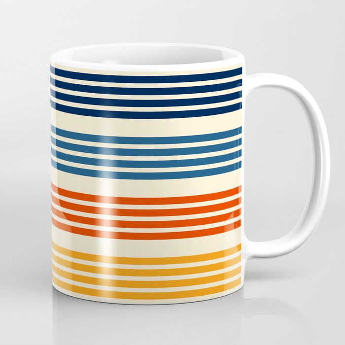 Kenshin - Classic Old School Retro Stripes Coffee Mug Gallery Image 1