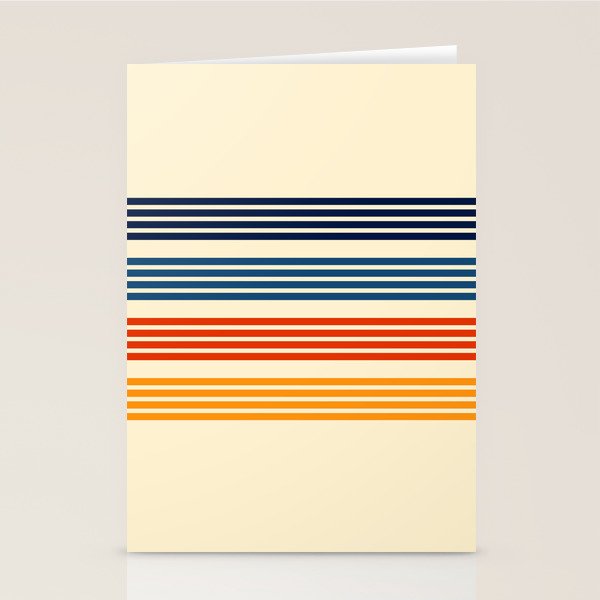 Kenshin - Classic Old School Retro Stripes Stationery Card Gallery Image 1