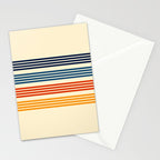 Kenshin - Classic Old School Retro Stripes Stationery Card Gallery Image 2