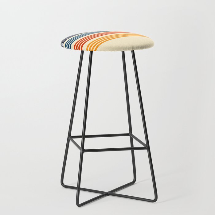 Kenshin - Classic Old School Retro Stripes Stool Gallery Image 1