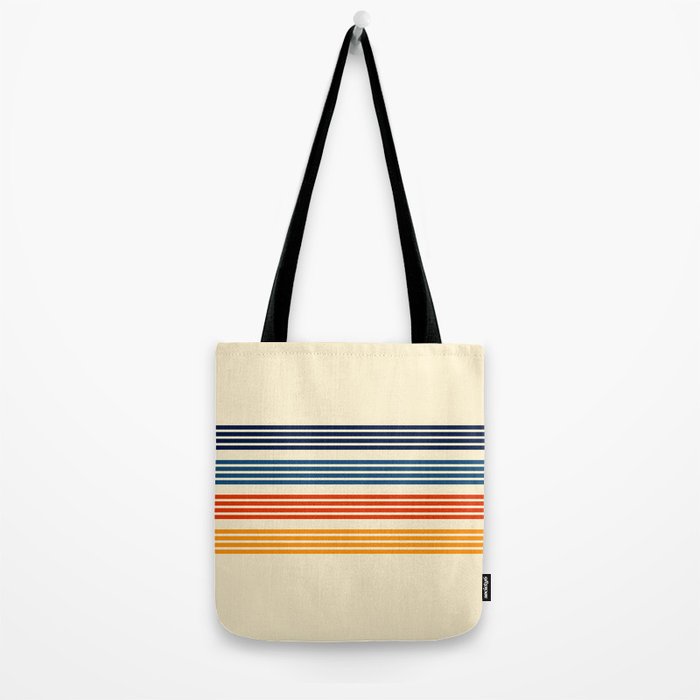 Kenshin - Classic Old School Retro Stripes Tote Bag Gallery Image 2