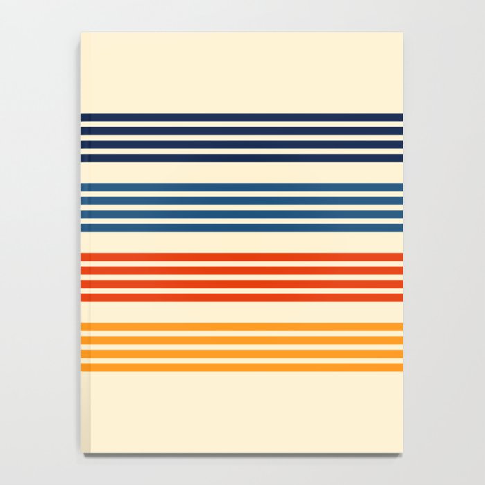 Kenshin - Classic Old School Retro Stripes Notebook Gallery Image 4