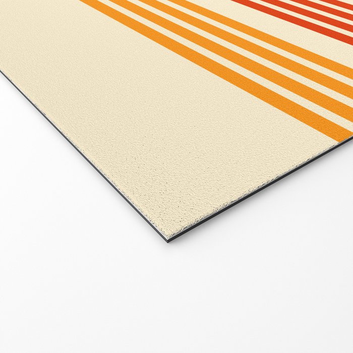 Kenshin - Classic Old School Retro Stripes Welcome Mat Gallery Image 2