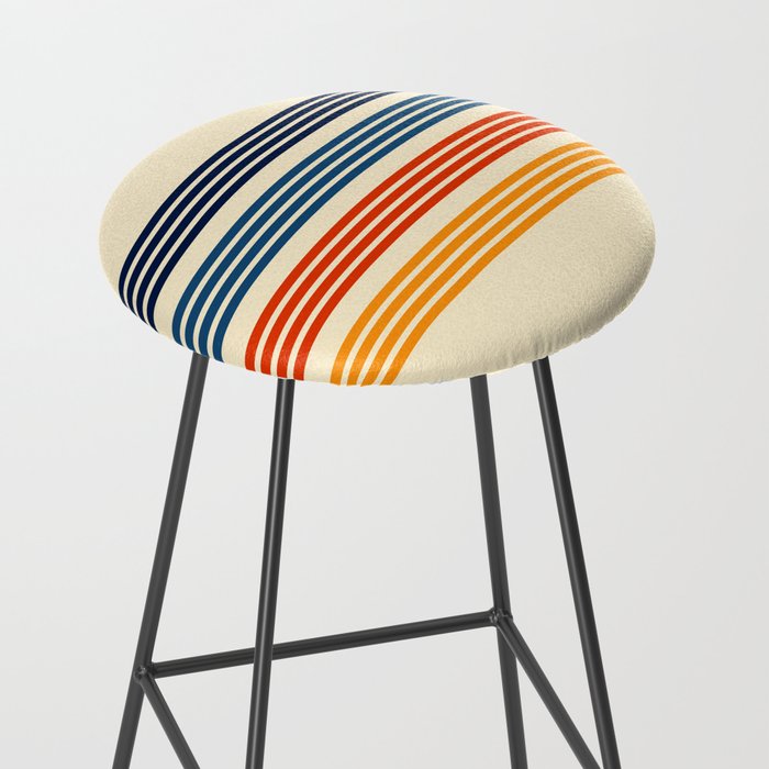 Kenshin - Classic Old School Retro Stripes Stool Gallery Image 2