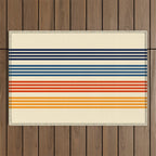 Kenshin - Classic Old School Retro Stripes Outdoor Rug Gallery Image 1