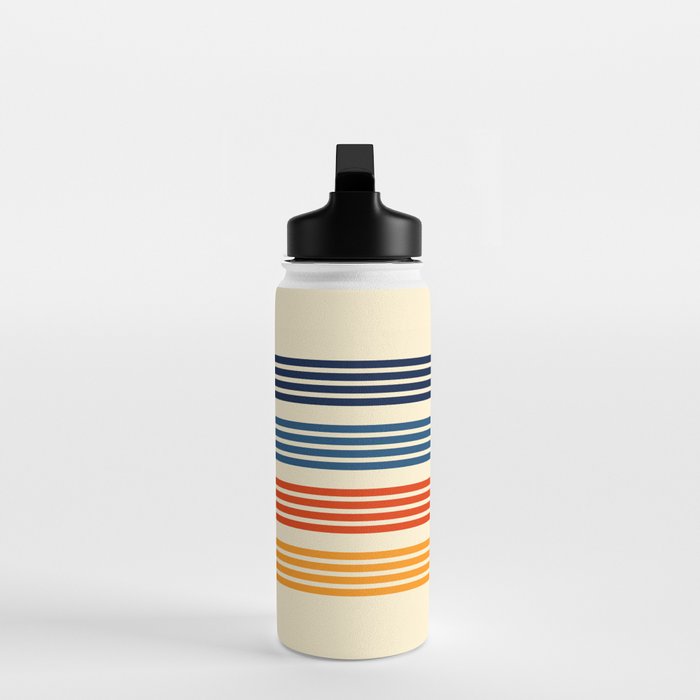 Kenshin - Classic Old School Retro Stripes Water Bottle Gallery Image 3
