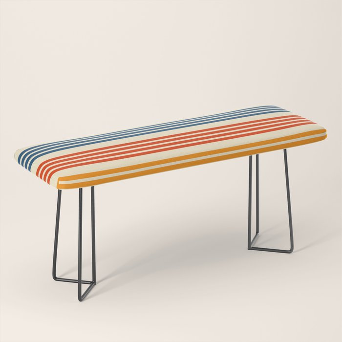 Kenshin - Classic Old School Retro Stripes Bench Gallery Image 1