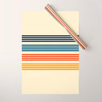 Kenshin - Classic Old School Retro Stripes Wrapping Paper Gallery Image 1