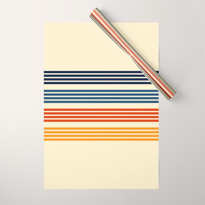 Kenshin - Classic Old School Retro Stripes Wrapping Paper Gallery Image 1