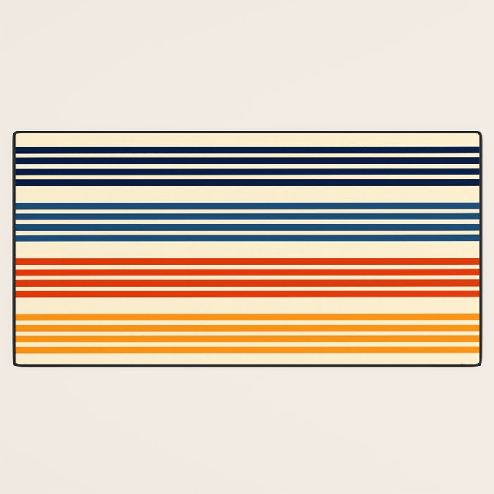 Kenshin - Classic Old School Retro Stripes Desk Mat Gallery Image 3