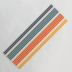 Kenshin - Classic Old School Retro Stripes Yoga Mat Gallery Image 1