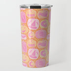 Halloween Pumpkins - pink and orange Travel Mug Gallery Image 1