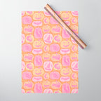 Halloween Pumpkins - pink and orange Wrapping Paper Gallery Image 1