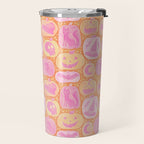 Halloween Pumpkins - pink and orange Travel Mug Gallery Image 2