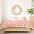 Halloween Pumpkins - pink and orange Duvet Cover Gallery Image 3