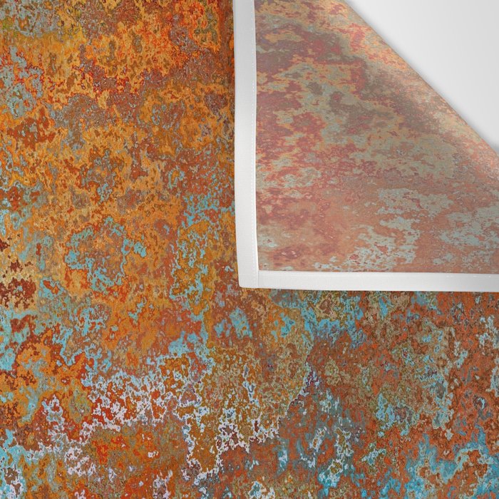 Vintage Rust, Terracotta and Blue Wall Tapestry Gallery Image 3