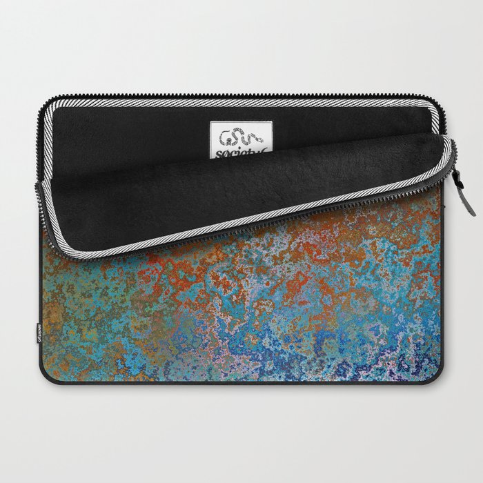 Vintage Rust, Terracotta and Blue Laptop Sleeve Gallery Image 2