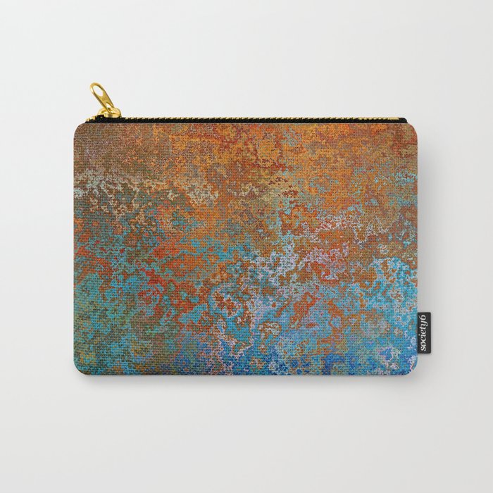 Vintage Rust, Terracotta and Blue Carry All Pouch Gallery Image 1