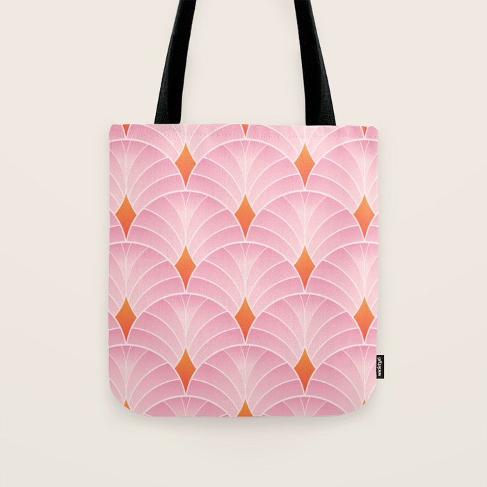 Diamonds & Petals: The Peach Edition Tote Bag Gallery Image 1