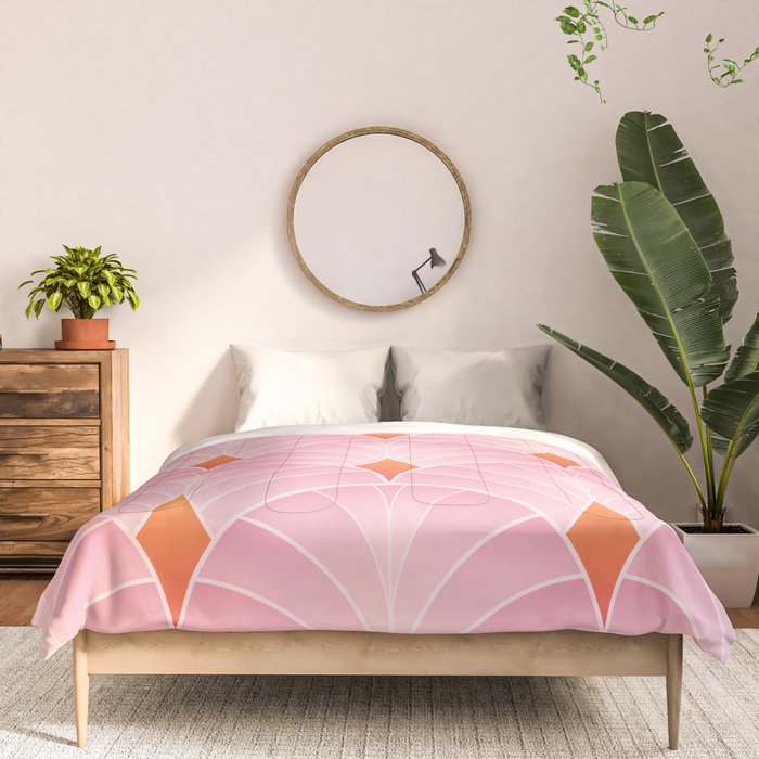 Diamonds & Petals: The Peach Edition Comforter Gallery Image 3