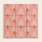 Diamonds & Petals: The Peach Edition Wood Wall Art Gallery Image 1