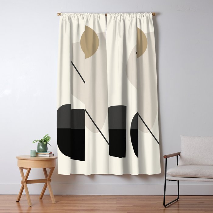 Abstract Minimal Shapes 107 Window Curtain Gallery Image 1