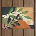 Abstract Sun Rays on the Branches 01 Outdoor Rug Gallery Image 1