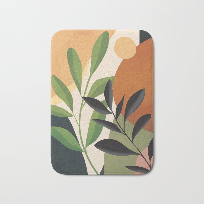 Abstract Sun Rays on the Branches 01 Bath Mat Gallery Image 1