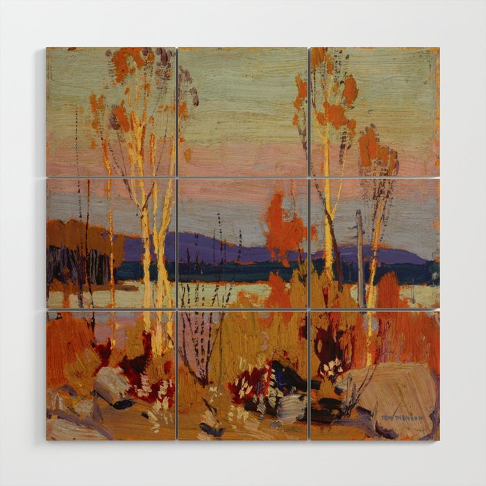 Tom Thomson Birches 1916 Canadian Landscape Artist Wood Wall Art Gallery Image 1