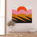Landscape 02: Mid Century Abstraction Wall Tapestry Gallery Image 2