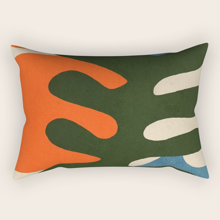 Abstract Sun and Leaf Shapes Rectangular Pillow Gallery Image 1