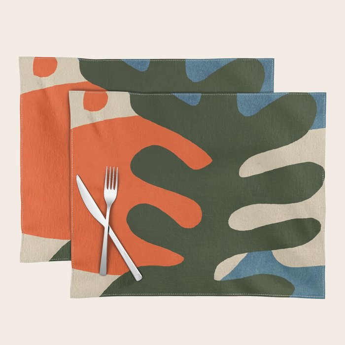 Abstract Sun and Leaf Shapes Placemat Gallery Image 1